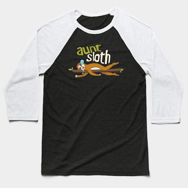 Aunt Sloth Baseball T-Shirt by Tesszero